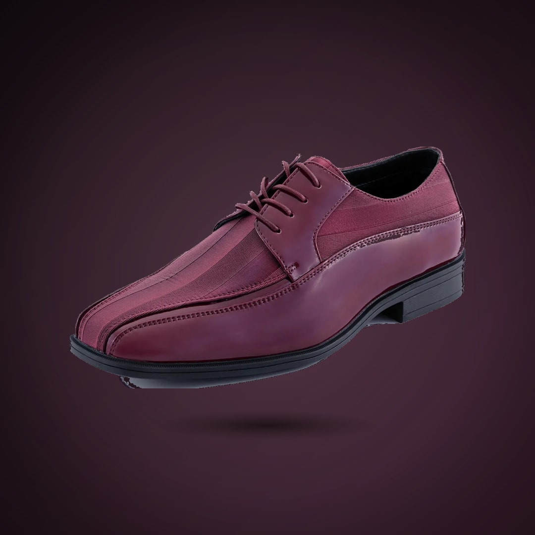 Pink and grey sneaker on dark fleece